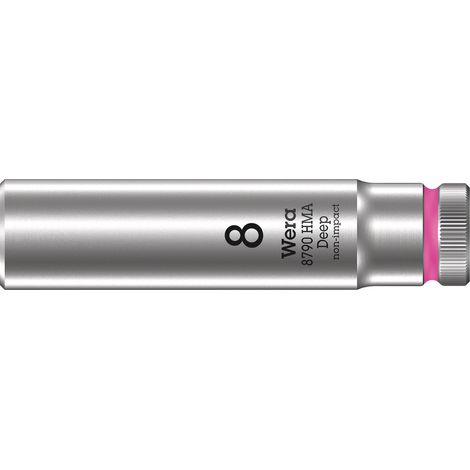 WERA 05004505001 LLAVE DE VASO 1/4'', FUCSIA BRILLANTE, 8.0 MM