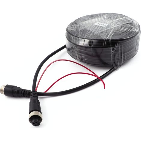Câble vidéo pour moniteur de caméra de recul 15 m, connecteurs torsadés 4 broches (1/3)