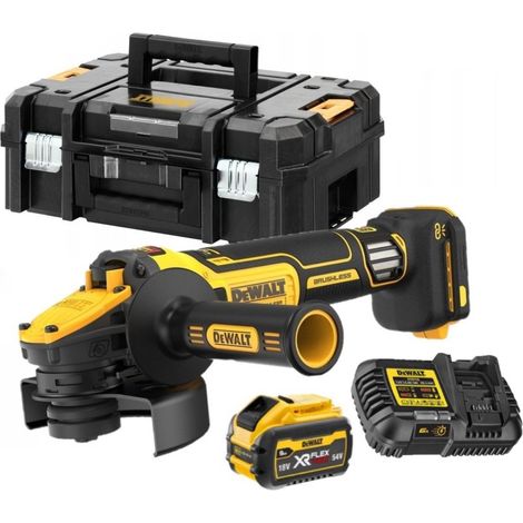 Dewalt DCG409VSX1-QW Meuleuse d'angle Accu Flexvolt Advantage 125 mm vitesse variable 18V avec 1 X 9 Ah batterie + chargeur en TSTAK