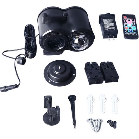 Toivize Faro LED da esterno, a doppio tubo, impermeabile IP65, con telecomando e 11 motivi decorativi per giardino, feste e Natale (1/5)