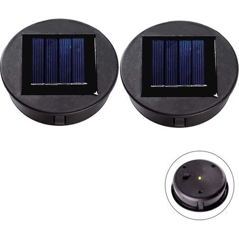 2 pièces, dessus, de rechange, lumière, solaire, pour, lanterne, panneau, lumière, couvercle, avec, une, ampoule, LED, bricolage, lanterne, solaire, pour, extérieur, jardin, décoration (1/5)