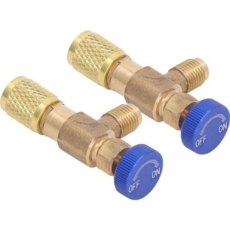 Nachfüllschlauch für R22/R404/R407 mit 1/4-Zoll-SAE-Adapter, Nachfüllsicherheitsventil, 2er-Pack (1/5)