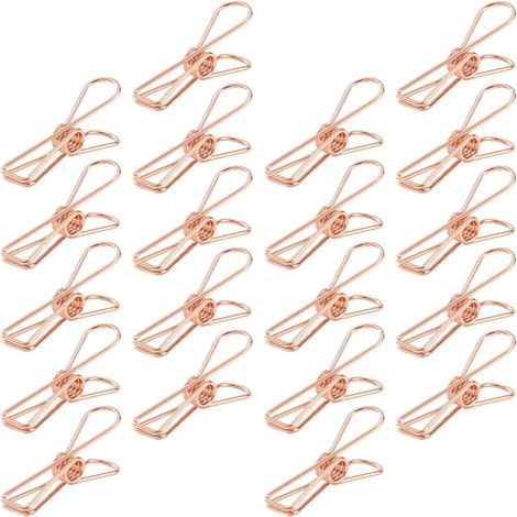 30 pinces métalliques robustes en acier pour le camping et les