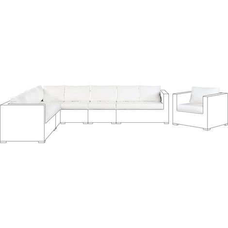 Outdoor Kissenbezug Set XXL Cremeweiß (1/5)