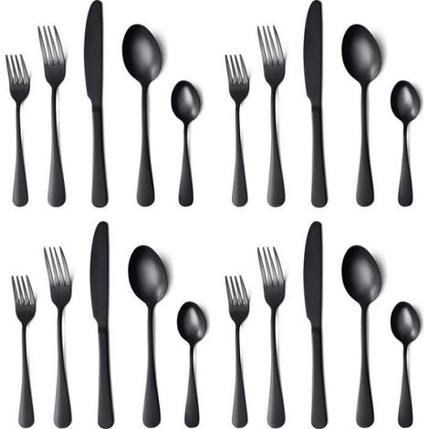 Ensemble de couverts, ensemble couteau fourchette cuillère, couverts 20 pièces pour 4 personnes, ensemble de couverts comprenant (1/5)