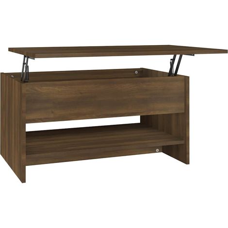 Maison Exclusive - Couchtisch Braun Eichen-Optik 80x50x40 cm Holz (1/5)