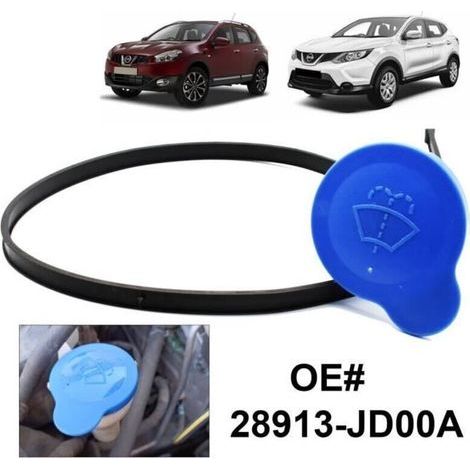 Tappo del serbatoio del liquido lavavetri per Nissan Qashqai J10 J11 - Coperchio di ricambio 28913JD00A Serbatoio del liquido + tubo (1/4)