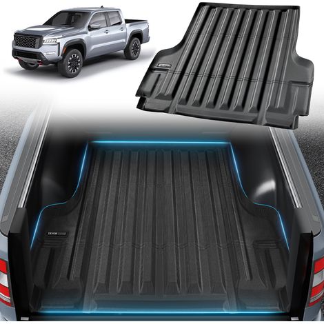 VEVOR Truck Bed Mat, Compatible with 2022-2024 Nissan Frontier, TPE Truck Bed Liner Mat Fits for 5 FT Bed, Thick and Heavy-Duty Bed Mat Car Accessories for All-Weather Protection, Prevent Slipping (1/5)