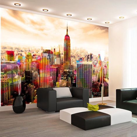 Papier peint couleurs de la ville de new york IIIi - 150 x 105 cm (1/4)