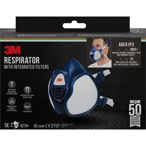 Masque avec filtres intégrés 3M™ 4279+, filtres combinés ABEK1P3 (1/5)