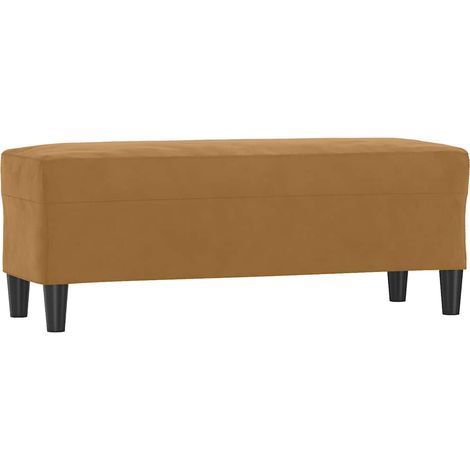 Banc d'intérieur,Banc Marron 100x35x41 cm Velours CFW65891 (1/5)