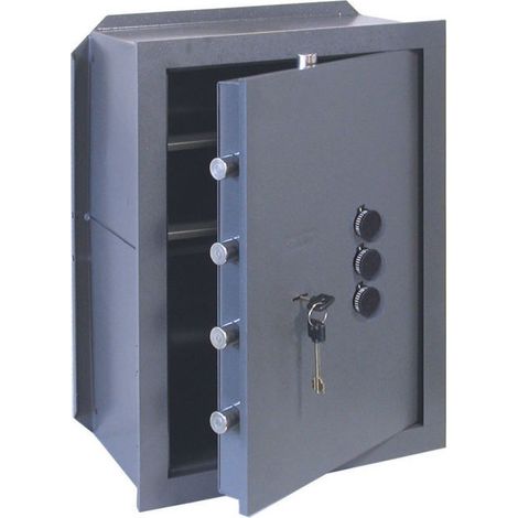 CASSAFORTE COMBINATORE E CHIAVE CISA 82210.71 DA INCASSO A MURO 36x25x49 (1/2)