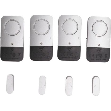Security Door Alarm, 120DB Window Door Alarm 4 Sets for Hotel