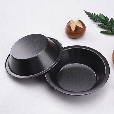 Lot de 2 moules à pain antiadhésifs, moules à gâteaux ronds, moules antiadhésifs pour gâteaux, biscuits, pain, toasts, etc. (1/5)
