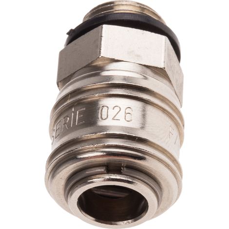 Raccord rapide pneumatique RS PRO, Filetage vers Mâle G 3/8 Mâle 3/8pouces en Laiton ( Prix pour 1 ) (1/2)