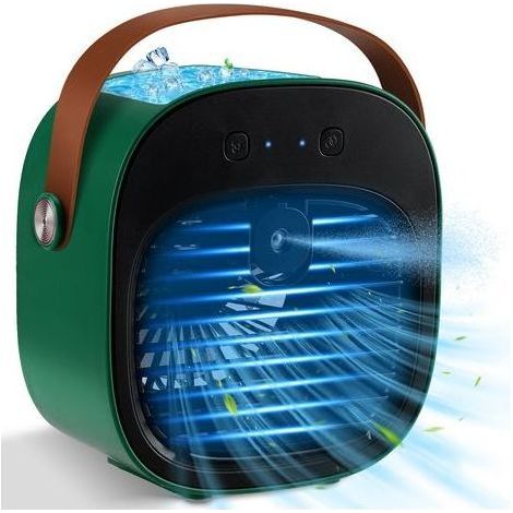 Condizionatori d'aria portatili, mini condizionatore d'aria ricaricabile da 5200 mAh, autonomia di 5-10 ore, raffrescatore d'aria personale con 3 velocità, piccolo condizionatore d'aria da tavolo per
