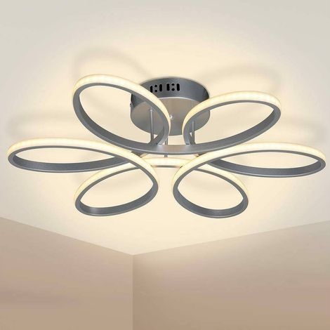 TrAdE Shop Traesio - Lampadario Plafoniera 48w Luce Bianco Caldo 3000k 2580lm Design Fiore Moderno - (1/5)