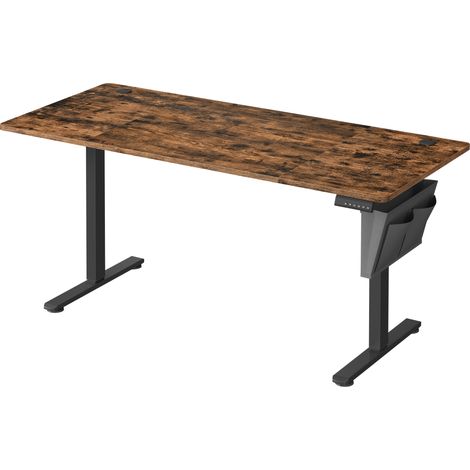 Songmics – Bureau électrique assis-debout réglable en hauteur 70 x 160 cm – 4 hauteurs mémorisables – Cadre en acier – Pochette de rangement