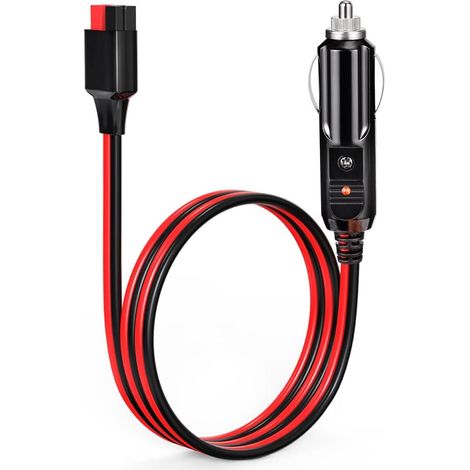 Anderson vers allume-cigare de voiture, 12 AWG 12 V prise allume-cigare mâle câble connecteur pour générateur solaire portable station d'alimentation (61 cm) (1/5)