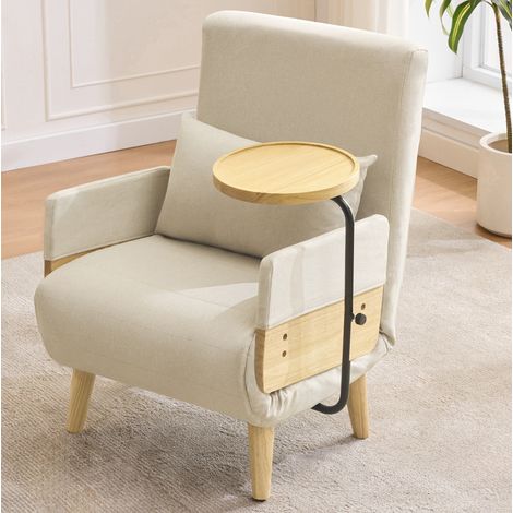 Sillón cama reclinable con bandeja giratoria OKMYHOME (1/5)