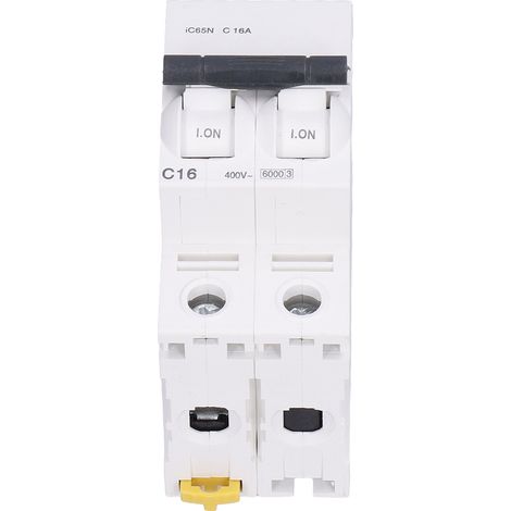2P 16A 400V Fehlerstromschutzschalter für DIN-Schiene, Fehlerstromschutz, Modell IC65N C16.