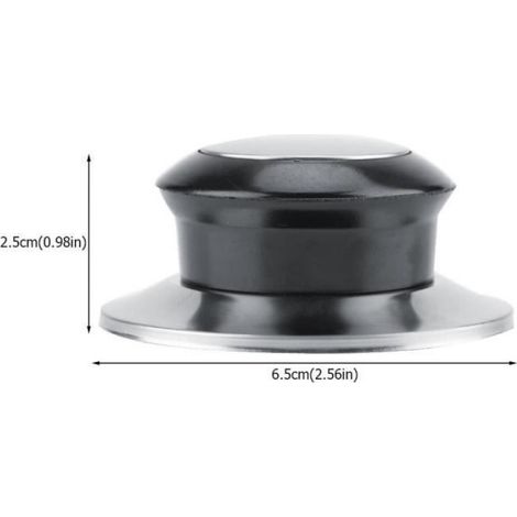 Bouton De Couvercle - Bakélite Et Métal - Pour Couvercles De Marmite Casserole - Diamètre 6,5 cm - Lot De 5 (1/4)