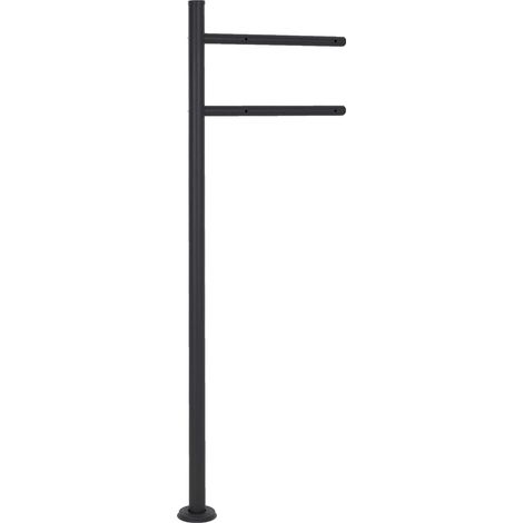 ML-Design Soporte de Buzón de Pedestal Antracita en Acero Inoxidable con Recubrimiento de Polvo Poste de Correos Independiente para Atornillar 120cm de Altura Barras Redondas Diseño Moderno para Hogar (1/5)