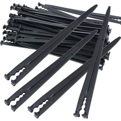 Lot de 50 supports de tuyau d'arrosage pour tuyau d'irrigation - Support d'ancrage de fixation pour tuyau d'arrosage de jardin - Accessoires pour tuyau d'arrosage 4/7 ou 3/5 (1/5)