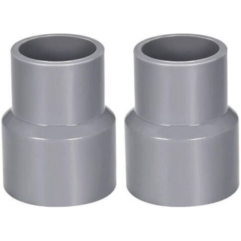 40mm X 32mm Reducer PVC Pipe Fitting Coupling Hub DWV Gray 2Pcs (1/4)