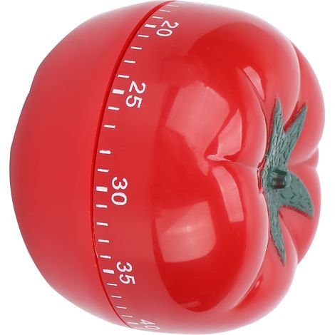 Minuteur mécanique à remontage en forme de tomate pour salon de beauté à domicile, compte à rebours rotatif (1/5)