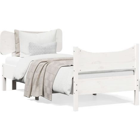 Maison Exclusive - Giroletto senza Materasso Bianco 75x190 Legno Massello di Pino