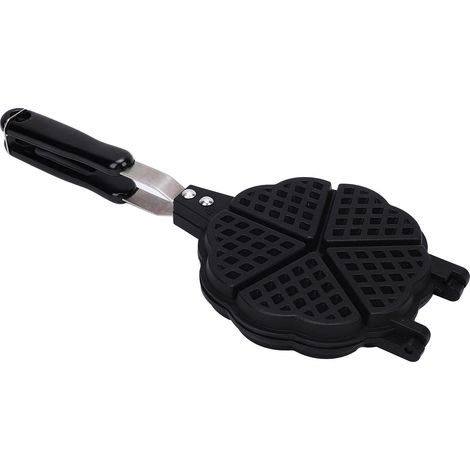 Gaufrier pour faire 5 mini gaufres en forme de cœur, petite cuisinière de cuisine, cuisson pour le petit déjeuner en famille. (1/5)