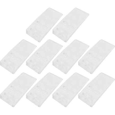 10 Bloque-portes carrés transparents, design empilable creux, butée de porte sécurisée pour maison (1/5)