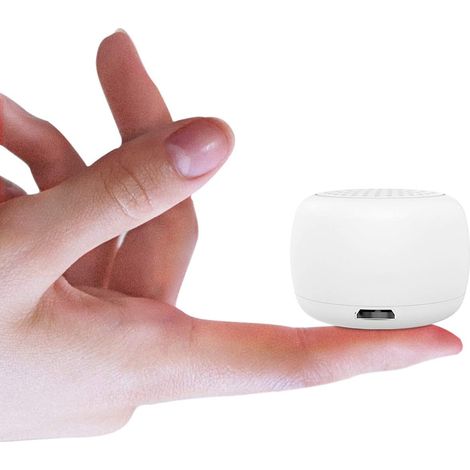 La plus petite enceinte Bluetooth mini - Enceinte Bluetooth sans fil compacte et portable pour la maison, l'extérieur et les voyages, rechargeable et compatible avec iPhone et Samsung. (1/5)