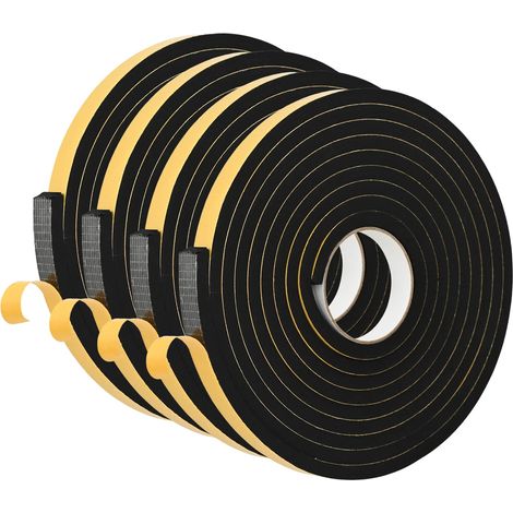 Selbstklebendes Schaumstoffband 4 pcs Schwarz 15mm x 5m vidaXL