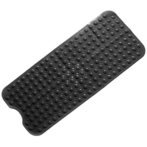 Noir,Tapis de Baignoire, 100x40cm Extra Long Antibactérien Tapis , Lavable en Machine Anti-moisissure Matériel de PVC Tapis Douche (1/5)