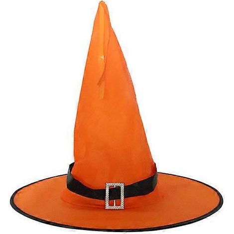 Cadeaux pour Halloween- No light orange LED Decoration Flashing Light Gypsophila Ghost Festival Dress Up Glowing Wizard Ghost Hat Lamp Decor Hanging Lantern (1/5)