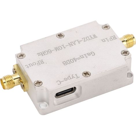 Amplificateur à faible bruit, gain de 40 dB, transmission précise de 10 MHz à 6 GHz, préamplificateur de puissance RF pour radio FM (1/5)