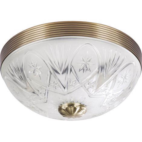 Lámpara de techo de cristal de 32 cm, casquillo E27, 2x60W, redonda, marrón, Annabella 8638 Rabalux (1/3)