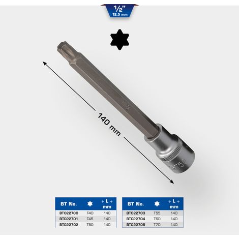 Brilliant Tools 1/2 TX-Bit-Stecknuss, 140 mm lang, T40 (1/5)