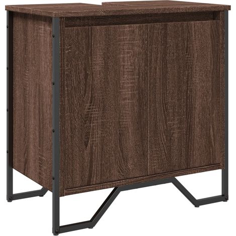 Maison Exclusive - Waschbeckenunterschrank Braun Eichen-Optik 60x