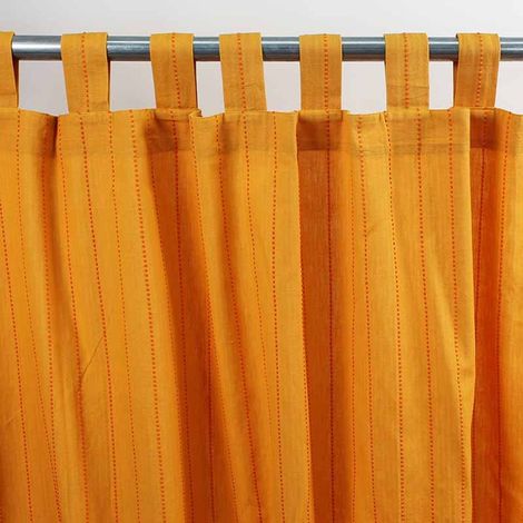 ONTARIO - Rideau en coton bi-colore jaune 150x250 (1/4)
