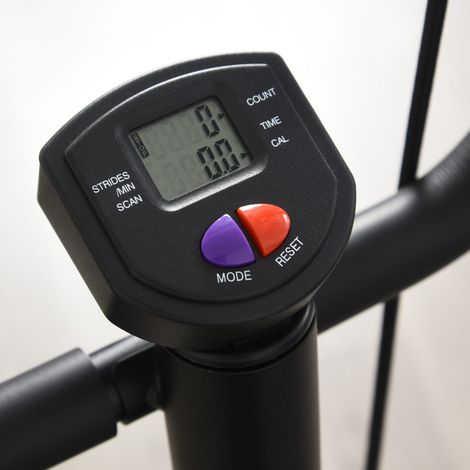 Stepper latéral avec barre de maintien, bandes de résistance, vélo d’intérieur, écran LCD, acier (1/5)