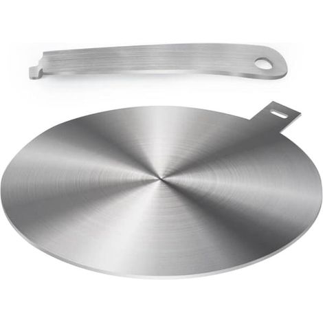 Adaptateur pour induction, plaque de conversion pour plaque à induction, plaque de dissipation de chaleur, avec poignée et base amovibles (24 cm) (1/4)