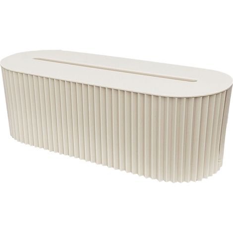 Boîte de gestion des câbles innovante et simple pour bureau, cache-prise, support de cordon, boîte de rangement pour cordons d'alimentation, blanche (1/5)