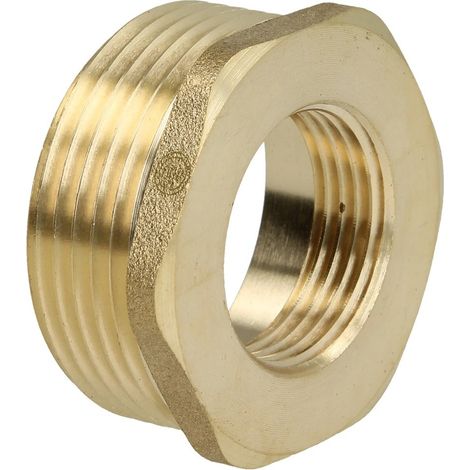 Réduction FM/FF 1 1/4’’ x 1’’ avec hexagonal laiton nu