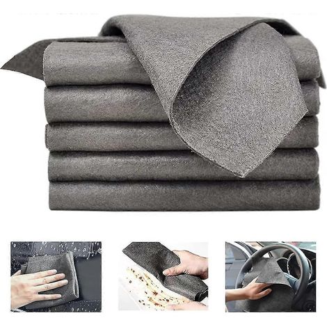 Chiffon de nettoyage magique épais, grand chiffon de nettoyage en microfibre pour vitres, chiffons de nettoyage magiques réutilisables et sans traces, pour le nettoyage des vitres (1/5)