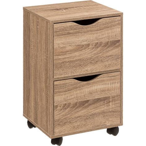 Torre a 2 porte con ruote effetto legno - 5five (1/7)