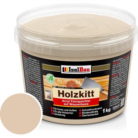 Holzkitt Spachtelmasse Holzspachtelmasse Innen Außen 1 kg Eiche Mitte ( Nr. 19 ) (1/5)