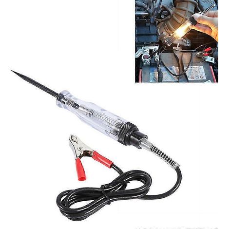 Testeur de tension pour voiture/camion 6 V/12 V/24 V CC, sonde longue, stylo testeur, ampoule, entretien automobile 6-24 V (1/5)